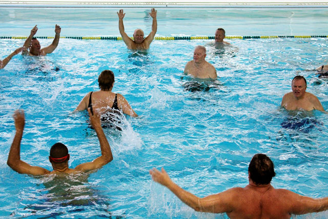 men swimming at the ymca